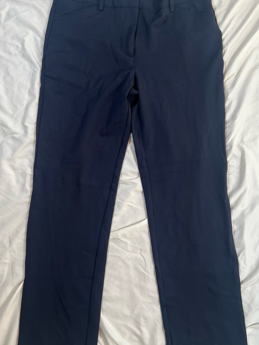 DKNY Womens Dark Navy Stretch Dress Pants